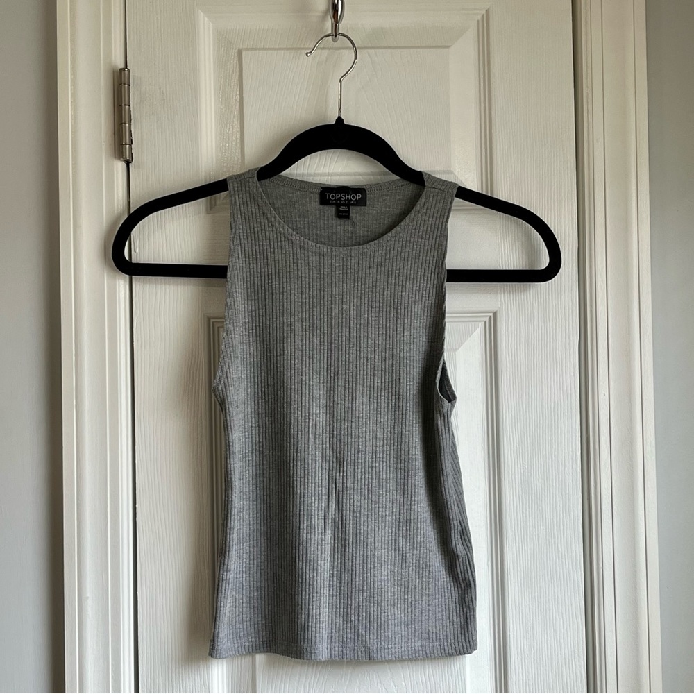 Topshop Ribbed Tank Top